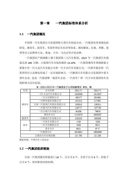 某汽车集团及各子公司组织架构