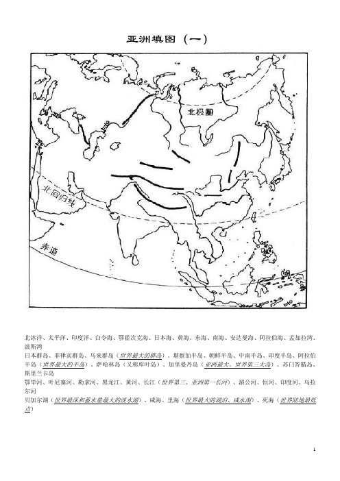 区域地理填充图