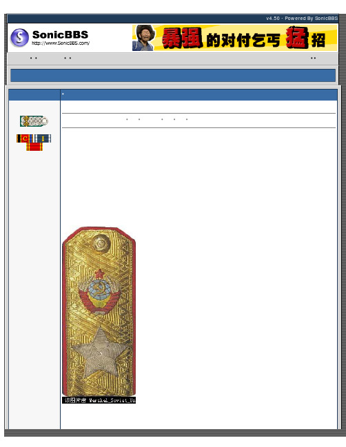 (资料)苏军将帅肩章的识别。 - 军品鉴赏[1]
