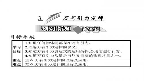 新人教版(必修二)高中物理课件第六章  3.万有引力定律 (共25张PPT)