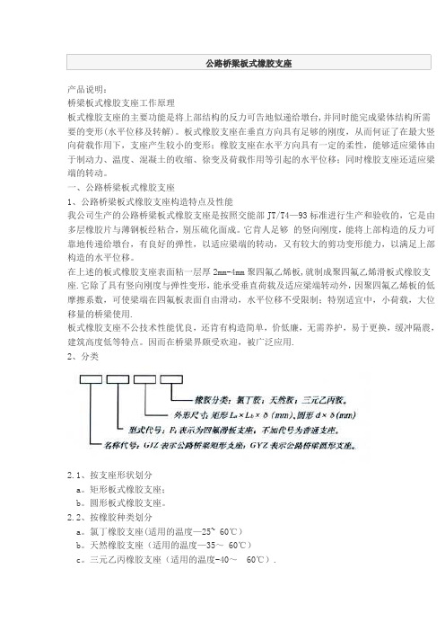 公路桥梁板式橡胶支座