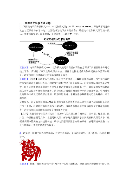 2020-2021高考语文压轴题之图文转换(高考题型整理,突破提升)附详细答案