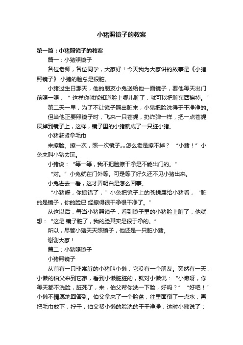 小猪照镜子的教案