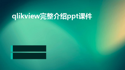 QlikView完整介绍PPT课件