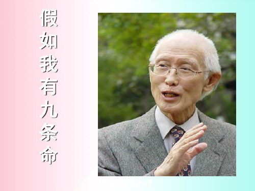 假如我有九条命ppt4 苏教版