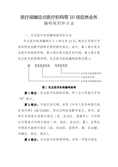 医保定点医疗机构等10项信息业务编码规则