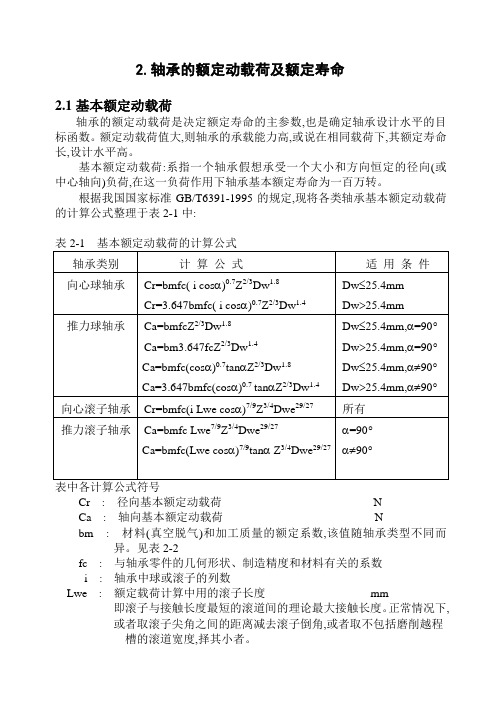 轴承额定寿命计算讲义