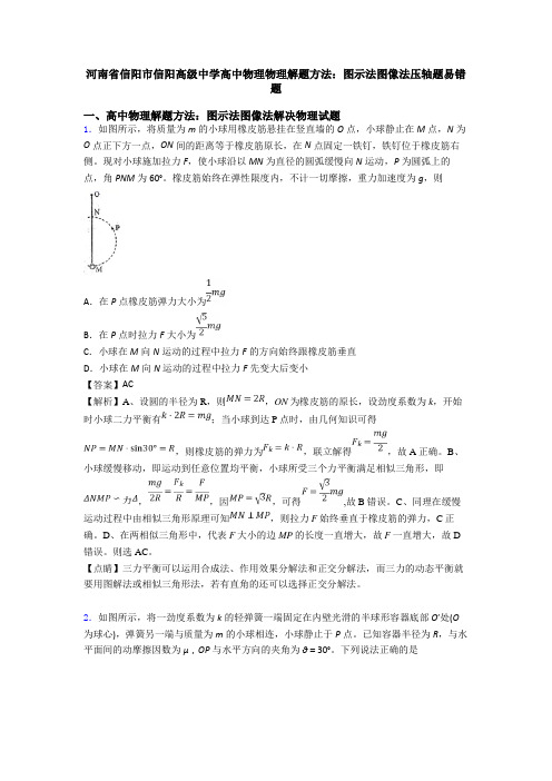 河南省信阳市信阳高级中学高中物理物理解题方法：图示法图像法压轴题易错题