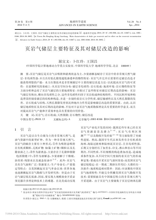 页岩气储层主要特征及其对储层改造的影响_琚宜文