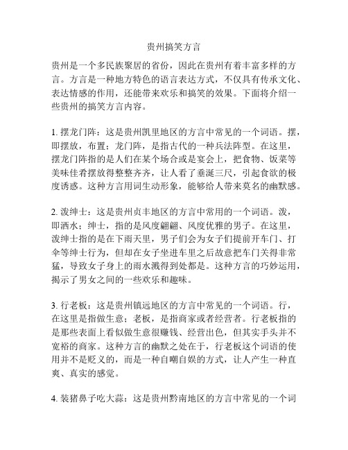 贵州搞笑方言