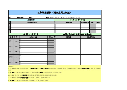 企业工作周报模板-单位工作周报怎么写