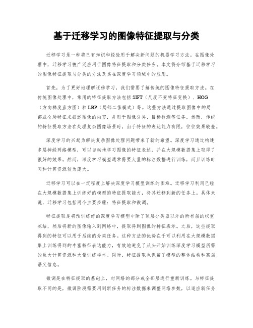 基于迁移学习的图像特征提取与分类