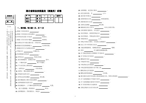 测量员试卷1份