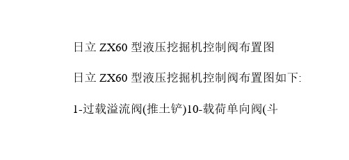 日立ZX60型液压挖掘机控制阀布置图