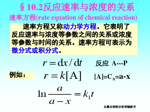 102反应速率与浓度的关系.