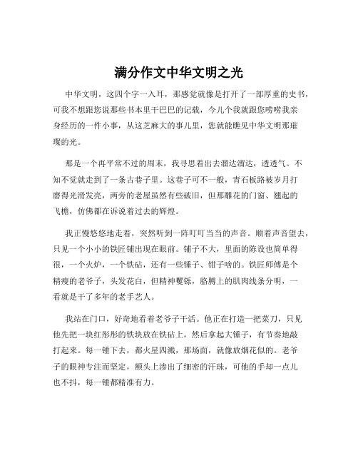 满分作文中华文明之光