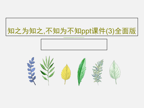 知之为知之,不知为不知ppt课件(3)全面版共33页