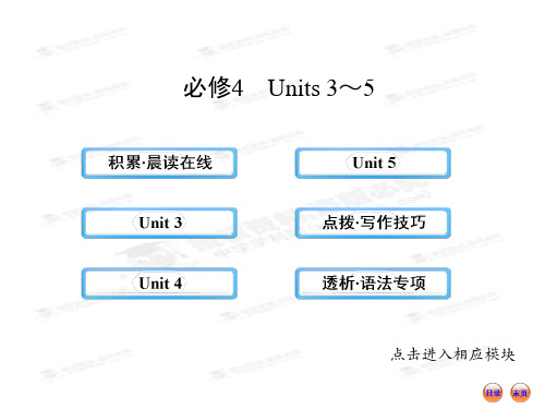 (人教·山东)2013英语复习方略课件：必修4  Units3~5