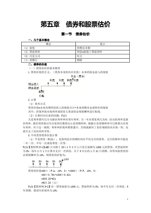 第五章债券和股票估价