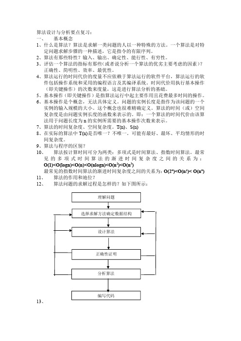 算法设计与分析要点复习