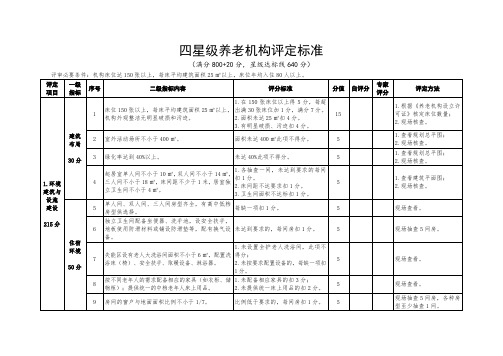 养老服务机构星级评定细则三星级