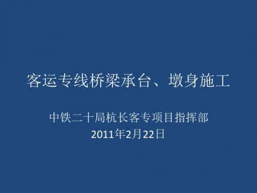 桥梁承台、桥台、墩身施工工艺标准