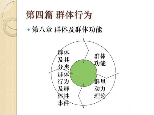 第八章群体及群体功能(关培兰第三版)