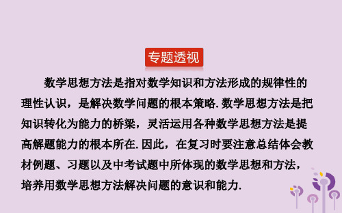 2016中考数学二轮复习 专题4 数学思想方法课件