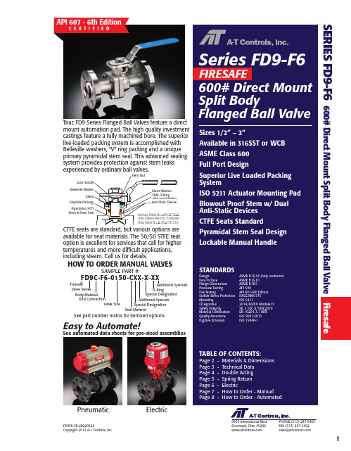 A-T Controls FD9-F6 600# Direct Mount Split Body F