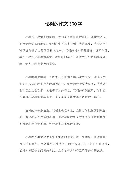 松树的作文300字