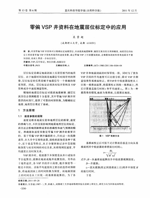 零偏VSP井资料在地震层位标定中的应用