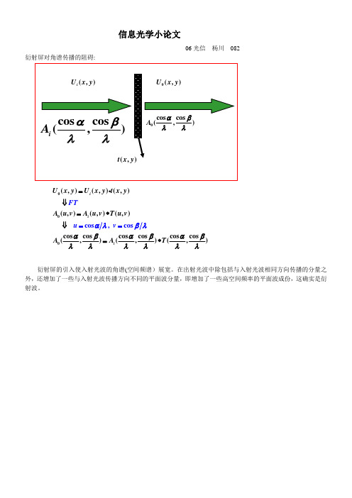 信息光学小论文