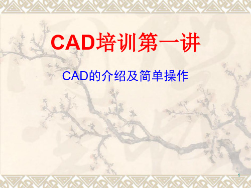 CAD基础基本实用培训ppt课件