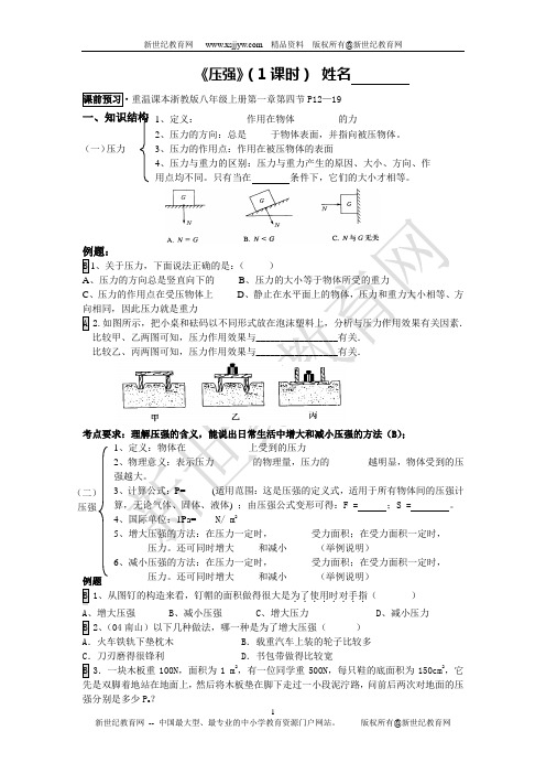 浙教版科学中考第一轮复习学案(完整版)(广东省深圳市)-20