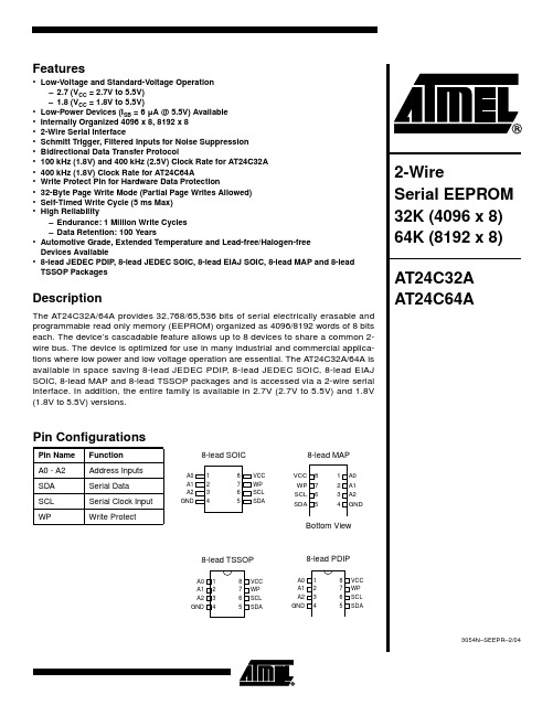 AT24C32AN-10SJ-1.8中文资料