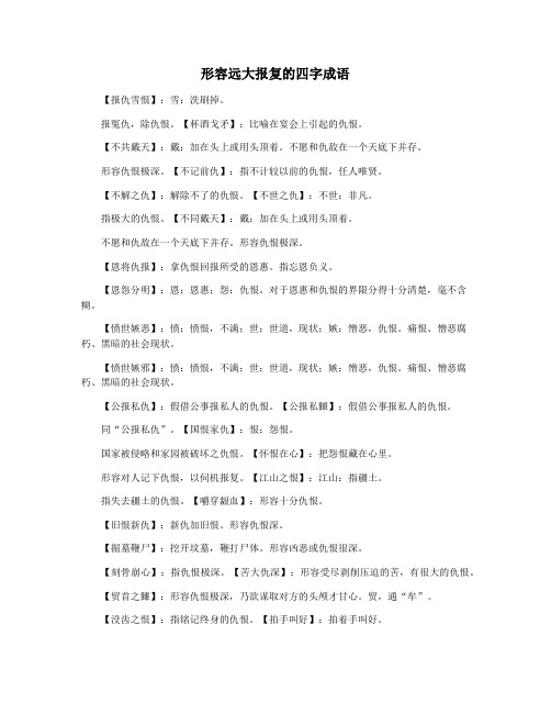 形容远大报复的四字成语