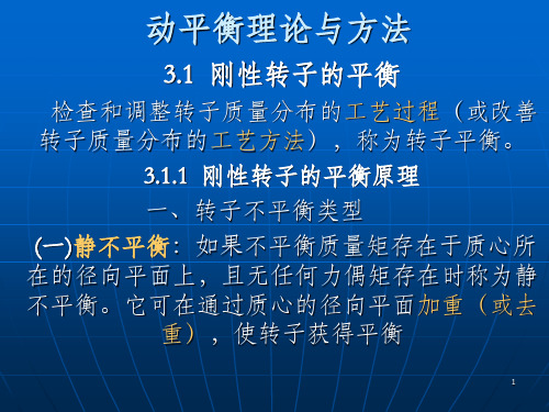 动平衡与静平衡理论的方法及区别PPT课件