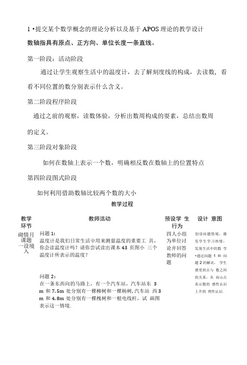 数学概念的理论分析以及基于APOS理论的教学设计.doc