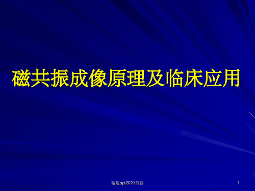 MR成像原理及全身应用PPT课件