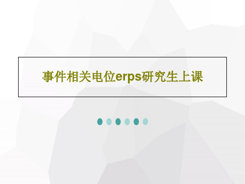事件相关电位erps研究生上课127页PPT
