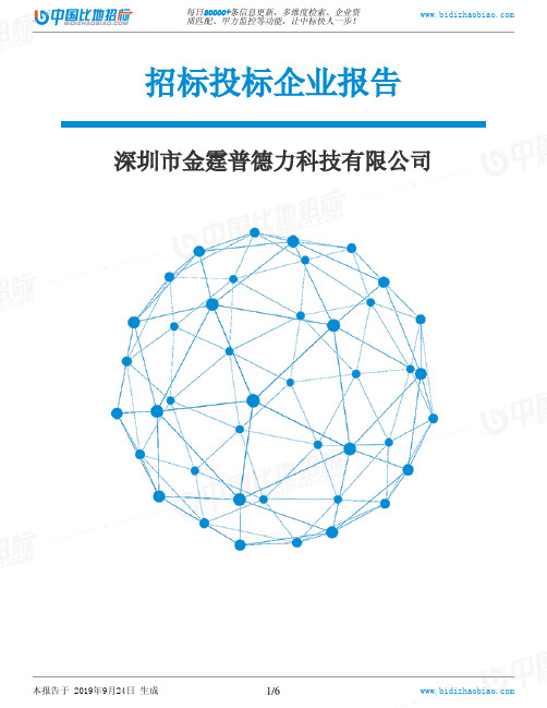 深圳市金霆普德力科技有限公司_中标190924