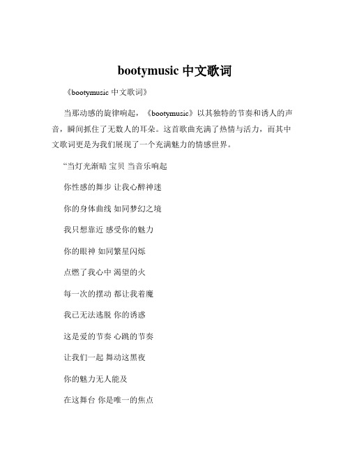 bootymusic中文歌词