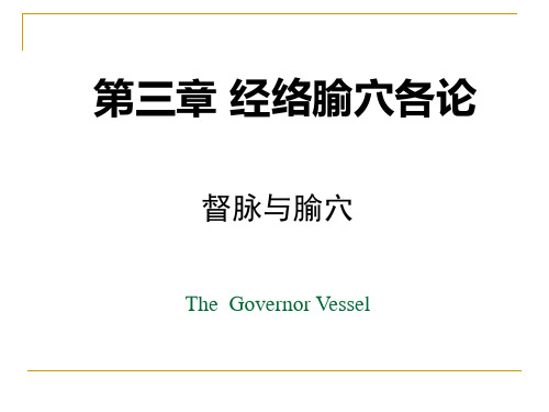 针灸学之督脉