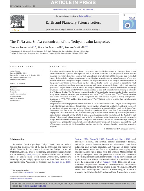 The Th La and Sm La conundrum of the Tethyan realm lamproites