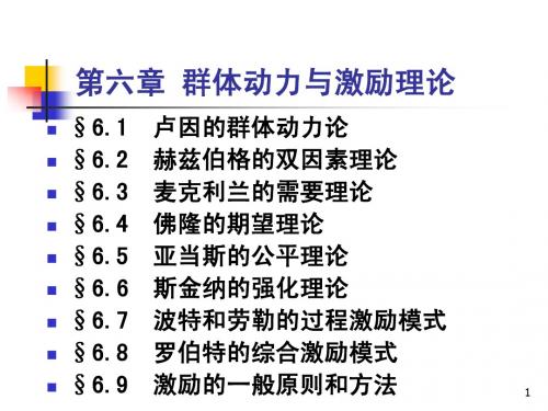 第六章 群体动力与激励理论