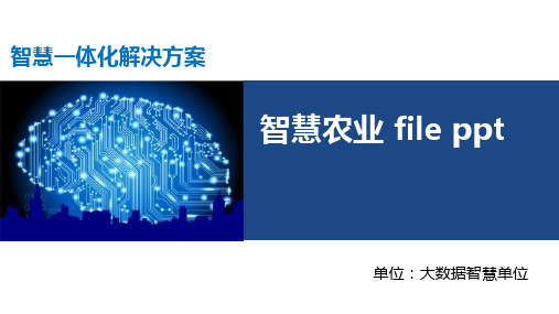智慧农业 file ppt