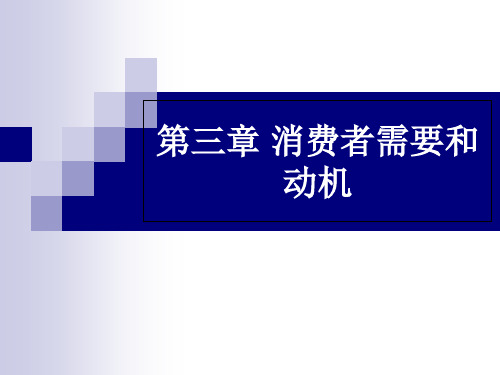 教学课件消费者行为学第三章消费者需要和动机