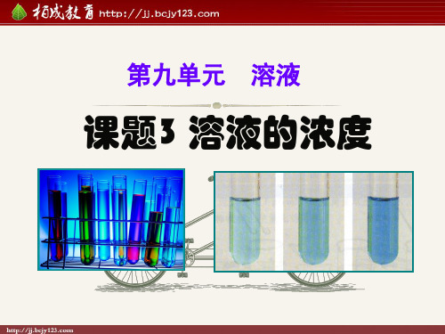 人教版九年级化学下册第9单元《溶液-溶液的浓度》课件