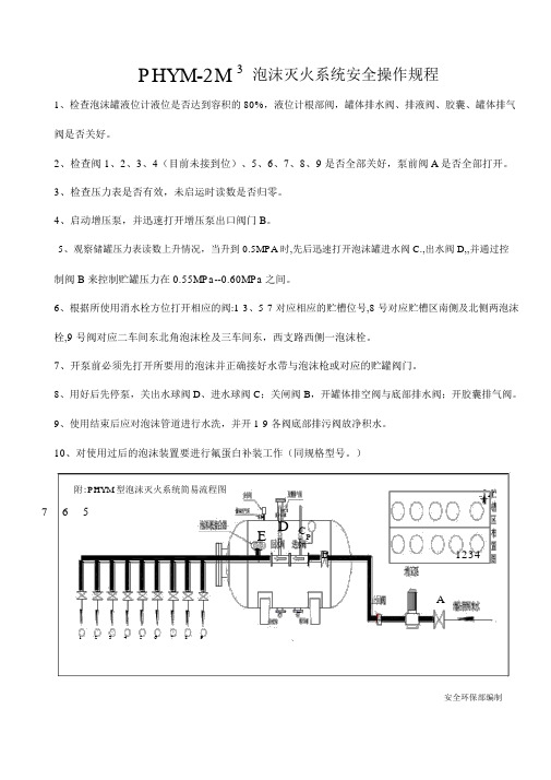 泡沫灭火系统安全操作规程