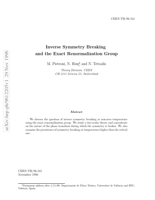 Inverse Symmetry Breaking and the Exact Renormalization Group